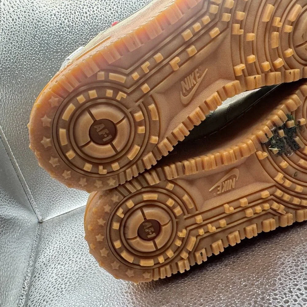 Size 10 Nike Air Force 1 Duckboot Bamboo High Top Mens Athletic Shoes 444745-203